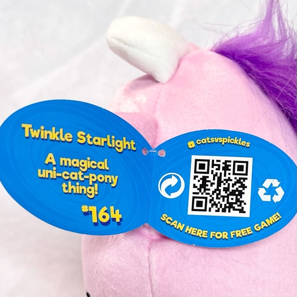 9” Jumbo Twinkle Starlight Cats vs Pickles Series 2 164 CVP Beans Unicorn Cat - Picture 3 of 4